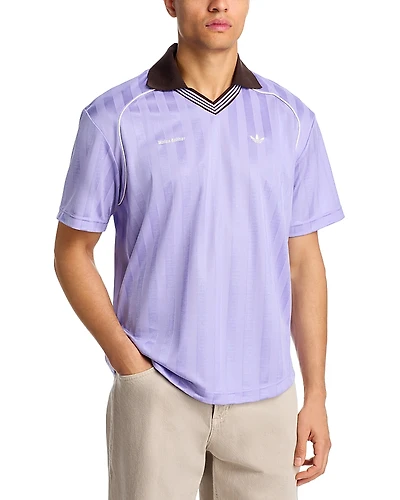 adidas x Wales Bonner Piped Open Collar Polo Shirt