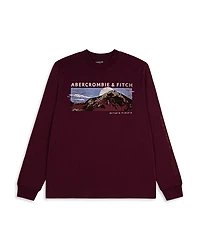 abercrombie kids Boys' Mountain Range Long Sleeve Tee - Big Kid