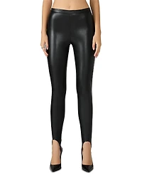 Steve Madden Sandrine Faux Leather Stirrup Pants