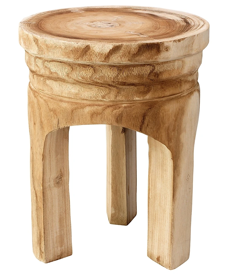 Jamie Young Mesa Natural Wood Side Table