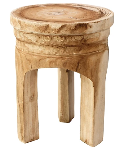 Jamie Young Mesa Natural Wood Side Table