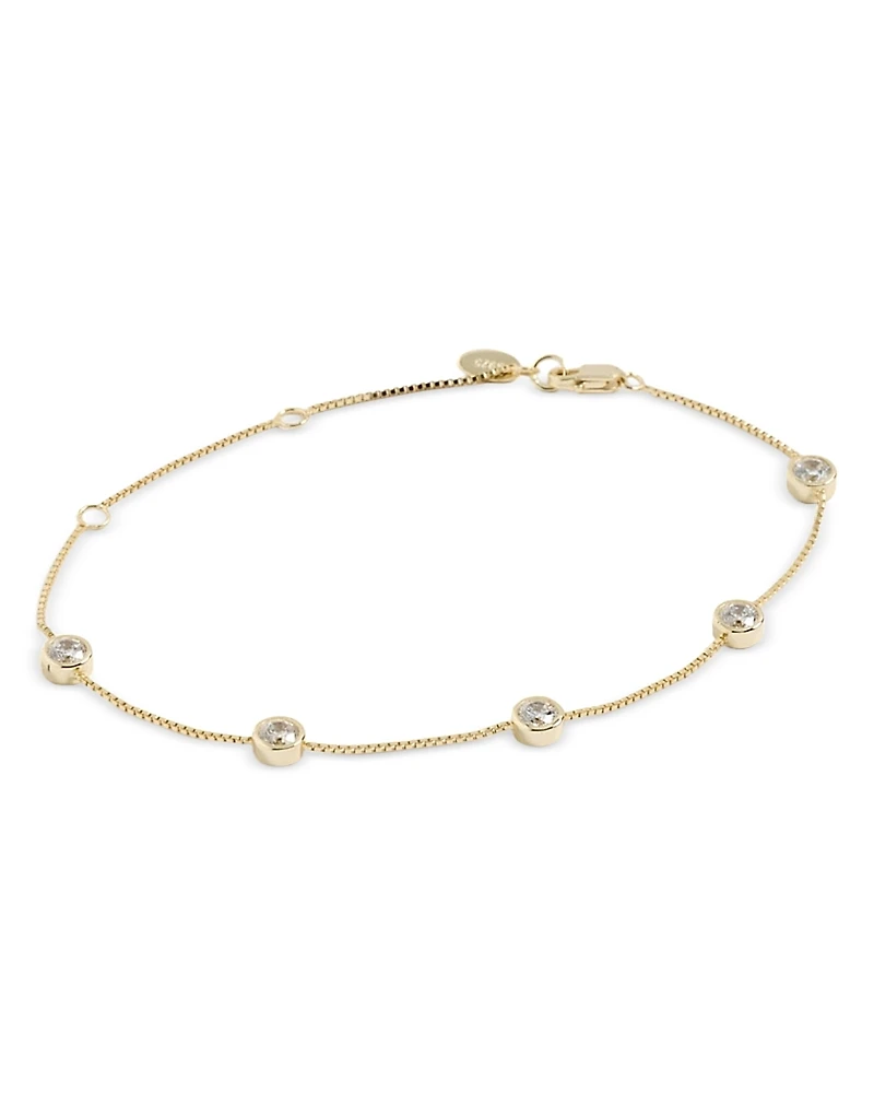 Shashi Emily Cubic Zirconia Station Bracelet