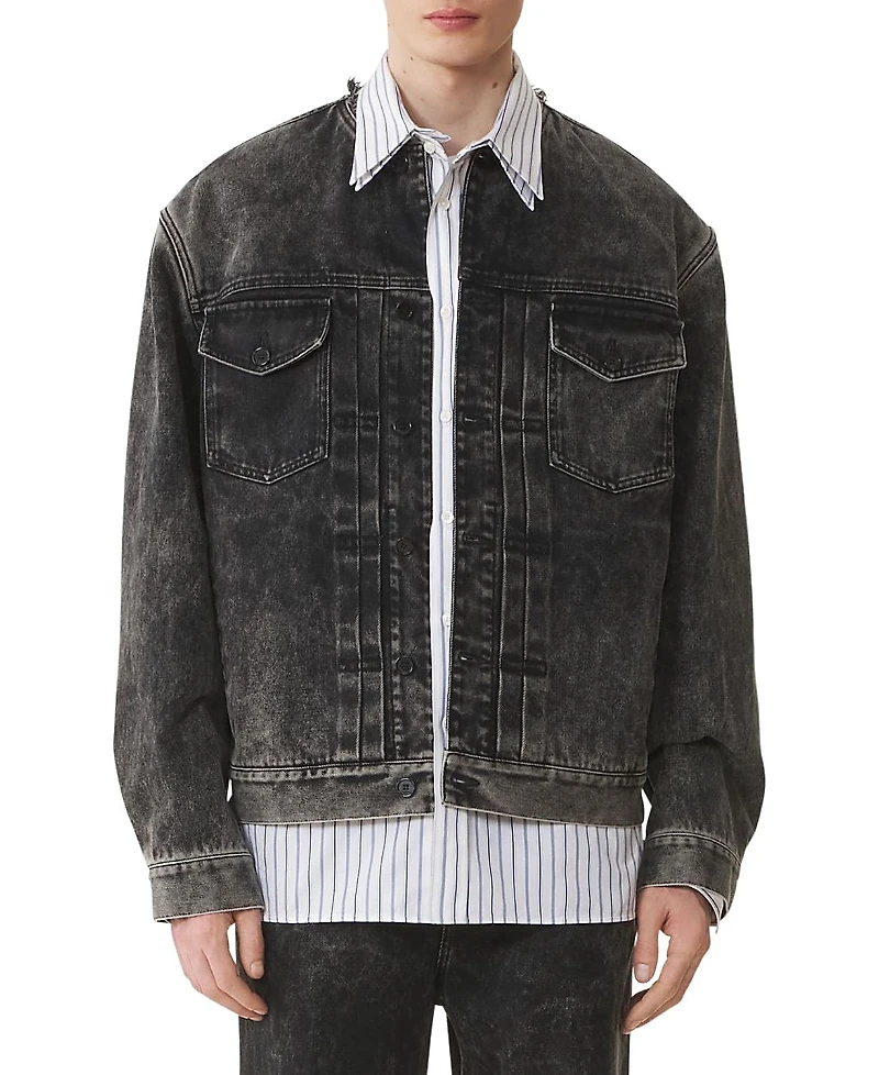 Lanvin Loose Fit Washed Denim Jacket