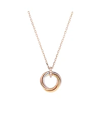 Pre-Owned Cartier Trinity Pendant Necklace 18K Tricolor Gold and Diamonds, 16.25"
