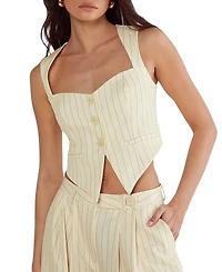 Nasty Gal Pinstripe Tailored Top