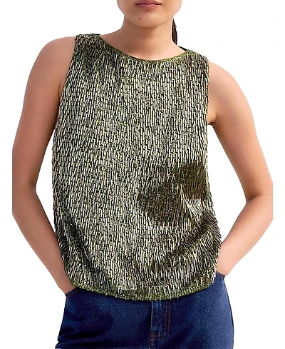 Ro & Zo Sequin Shell Tank Top