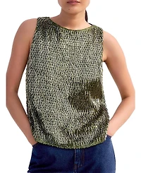 Ro & Zo Sequin Shell Tank Top