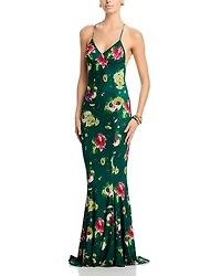 Norma Kamali Low Back Fishtail Gown