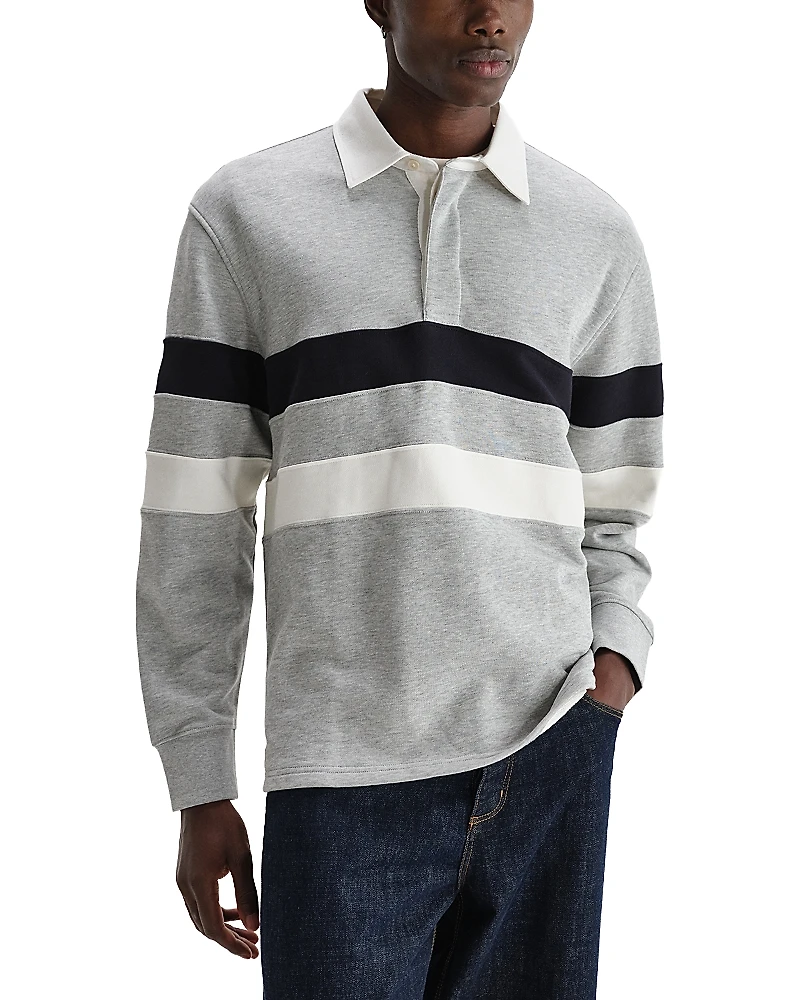 Wax London Rowhill Long Sleeve Rugby Shirt