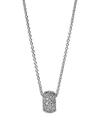 Nadri Crushed Pave Round Pendant Necklace, 16-19