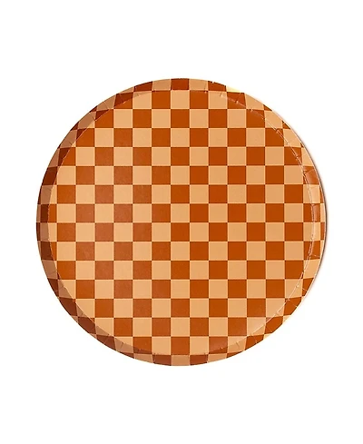 Jollity & Co. Checkered Paper Dinner Plates, Set of 8