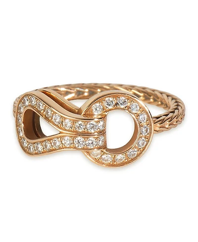 Pre-Owned Cartier Agrafe 18k Rose Gold Ring