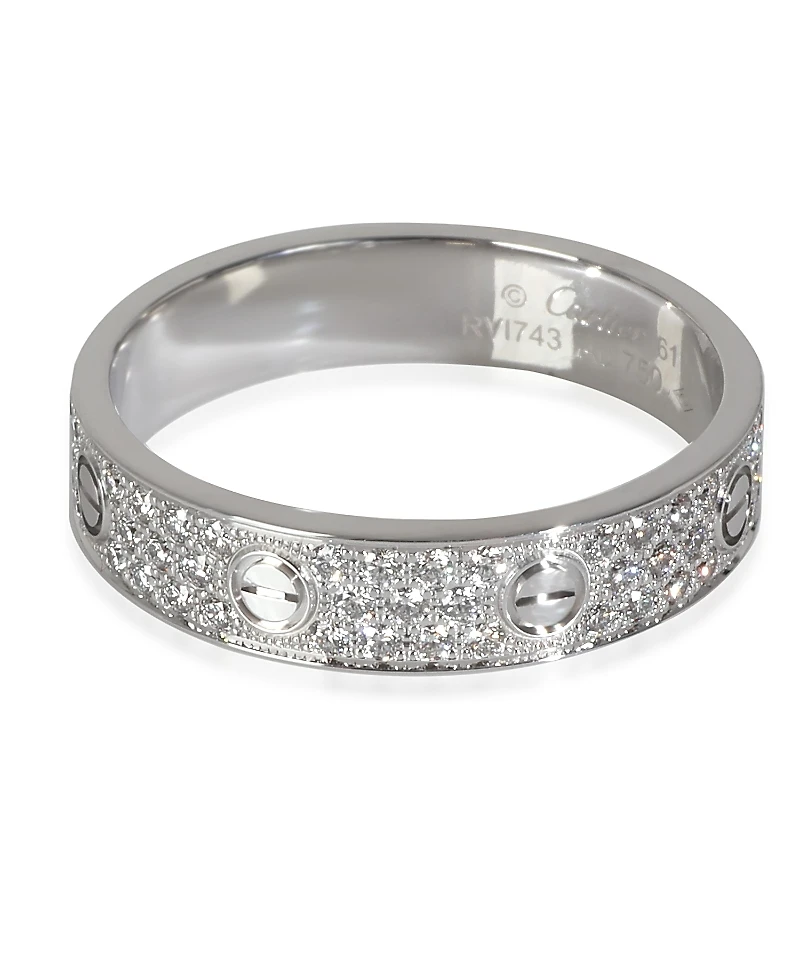 Pre-Owned Cartier Small Model Love 750 White Gold Ring