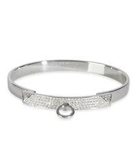 Pre-Owned HERMES Collier de Chien 18k White Gold Bracelet