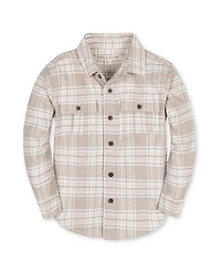 Hope & Henry Boys' Organic Long Sleeve Flannel Shirt with Double Flap Pockets - Little Kid, Big Kid