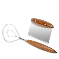 Nambe Breaking Bread Bench Scraper & Whisk, Set of Two