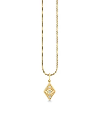 Sydney Evan 14K Yellow Gold Diamond Ace of Diamonds Pendant Necklace, 16