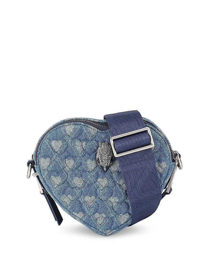 Kurt Geiger London Kensington Heart Two Zip Quilted Crossbody