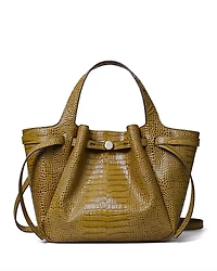 Tory Burch Romy Croc Leather Small Tote