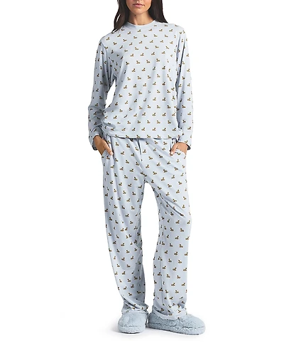 Skims Boyfriend Long Sleeve Tee & Pants Set