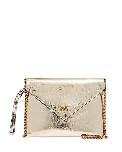 Pinko Metallic Leather Envelope Purse