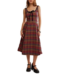 Free People Freya Plaid Midi Dress