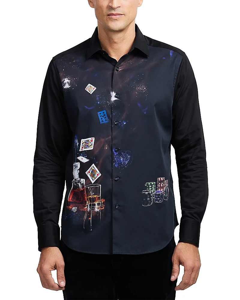Robert Graham Royal Flush Printed Long Sleeve Button Front Shirt