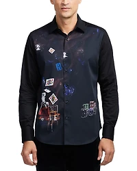 Robert Graham Royal Flush Printed Long Sleeve Button Front Shirt