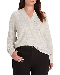 Nic+Zoe Plus Downtown Sparkle Nep Knit Top