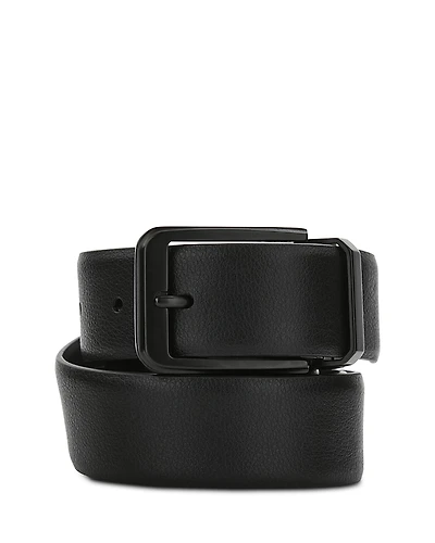The Men's Store at Bloomingdale's Black Leather Belt with Buckle - Exclusive