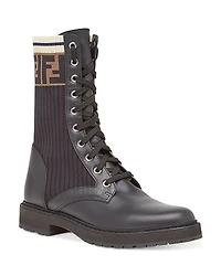 Fendi Women's Rockoko Leather Biker Boots