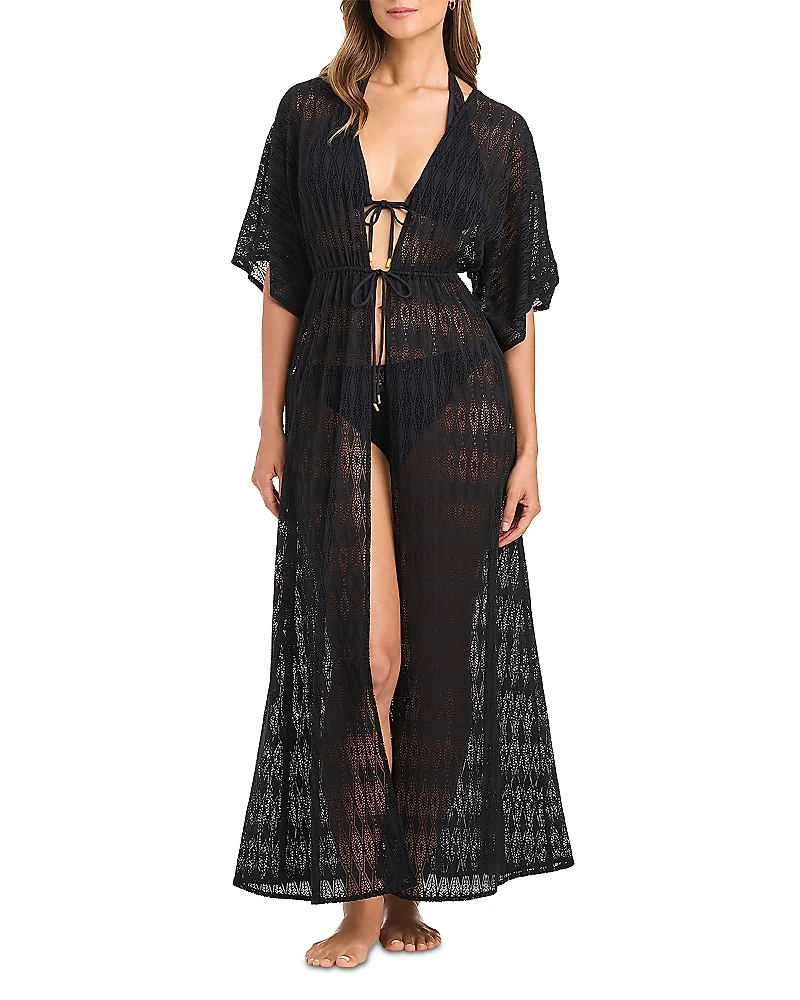 Bleu Rod Beattie Open Front Cover-Up Dress