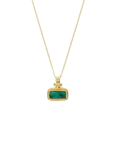 Ottoman Hands Noa Emerald Pendant Necklace