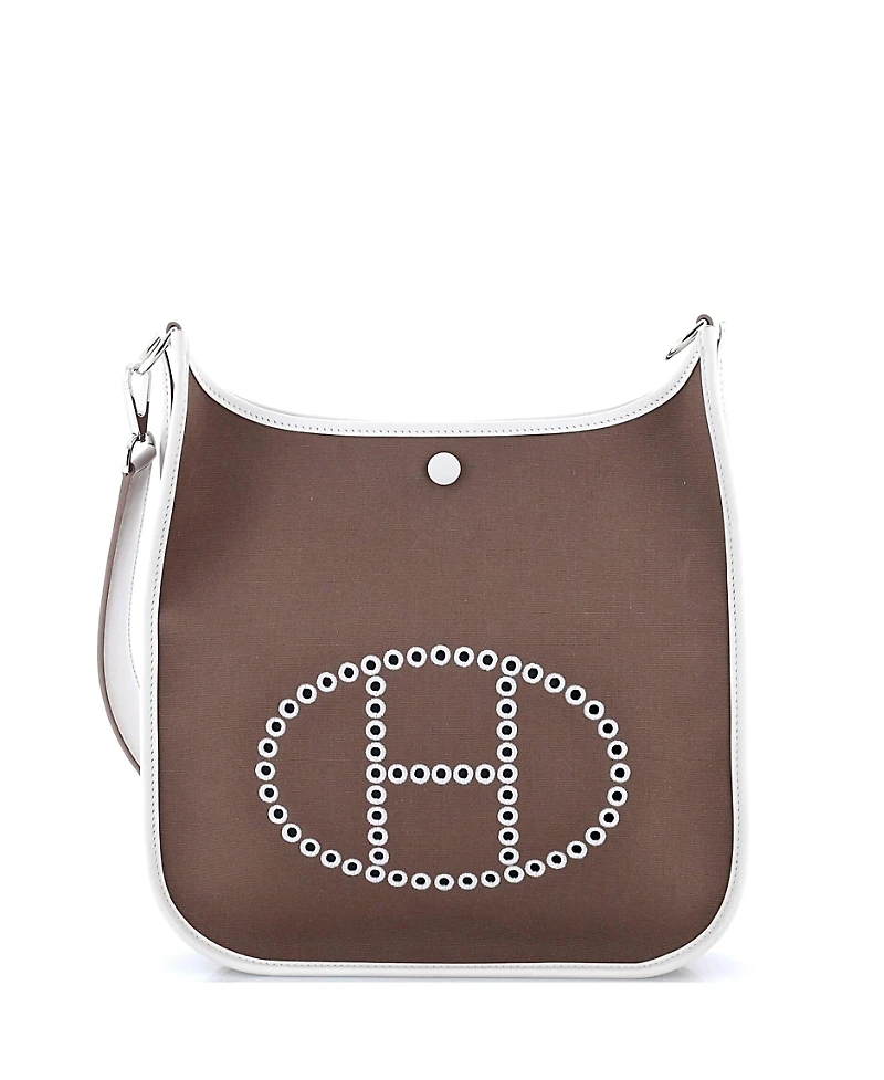 Pre-Owned HERMES Pm Neo Evelyne Bag Toile and Leather