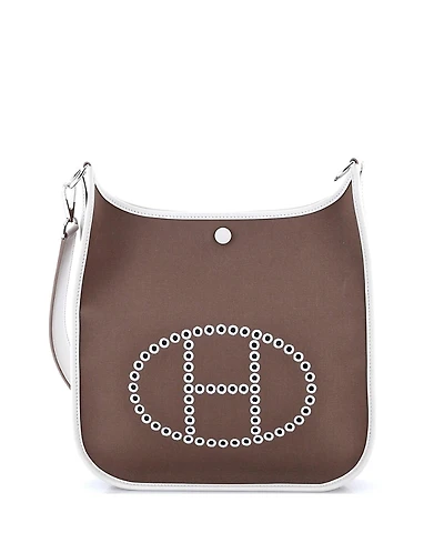 Pre-Owned HERMES Pm Neo Evelyne Bag Toile and Leather