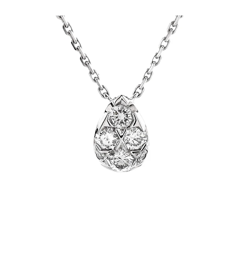 Pre-Owned Cartier Etincelle de Cartier Teardrop Pendant Necklace 18K White Gold and Diamonds, 15.25 - 16.5"