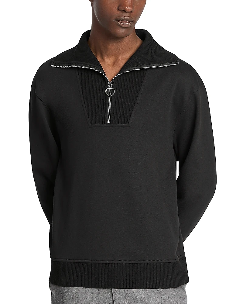 Michael Kors Funnel Neck Quarter Zip Sweatshirt