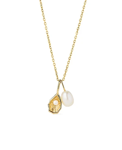 Ana Luisa Solid Gold Oyster Charm Necklace