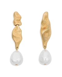 Reiss Margot Imitation Pearl Drop Earrings, 2.4