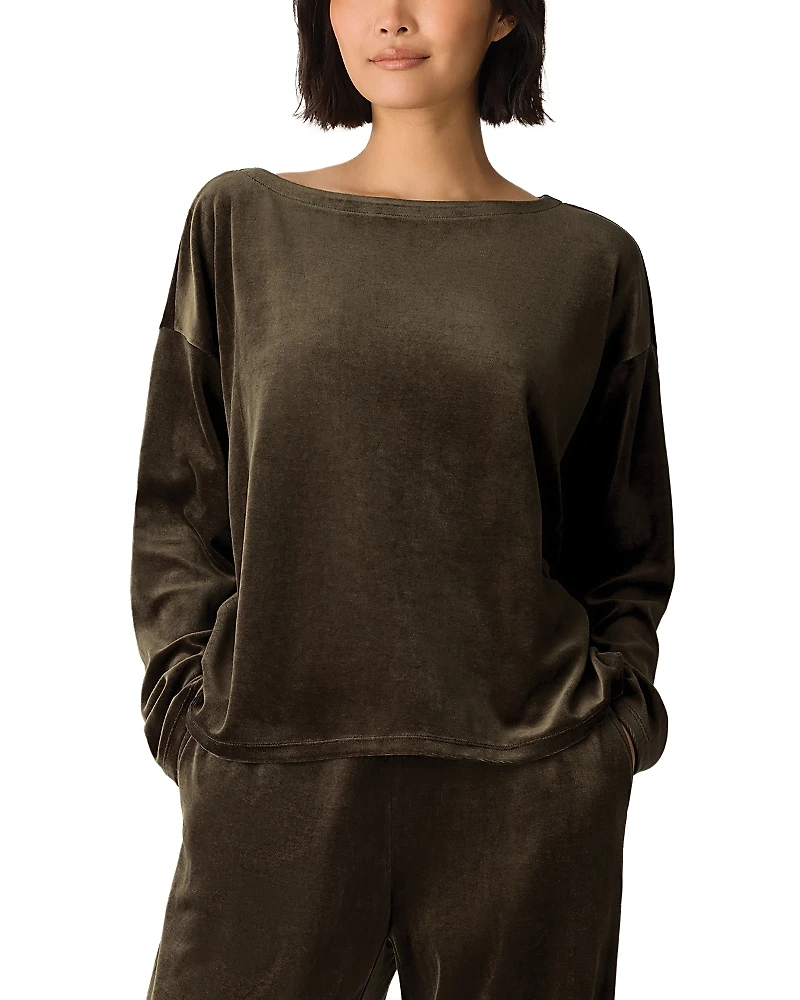 Eileen Fisher Bateau Neck Boxy Top