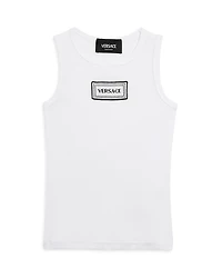 Versace Unisex Ribbed Logo Tank Top - Baby, Little Kid