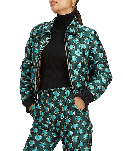 La Doublej Comasca Puffer Bomber Jacquard Winter Sun Emerald