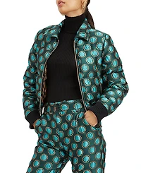 La Doublej Comasca Puffer Bomber Jacquard Winter Sun Emerald