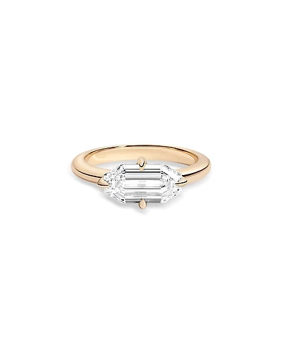 Shahla Karimi from the Luxe Collection Certified Lab Grown Diamond East West Step Cut Octagon Ring