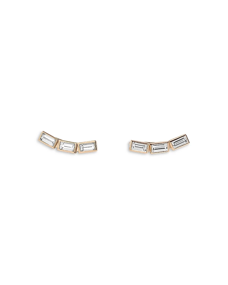 Shahla Karimi from the Luxe Collection Certified Lab Grown Diamond Mid Century Mies Diamond Ear Climbers