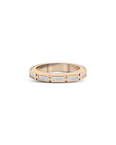 Shahla Karimi from the Luxe Collection Certified Lab Grown Diamond Baguette Le Corbusier Puff Set Band