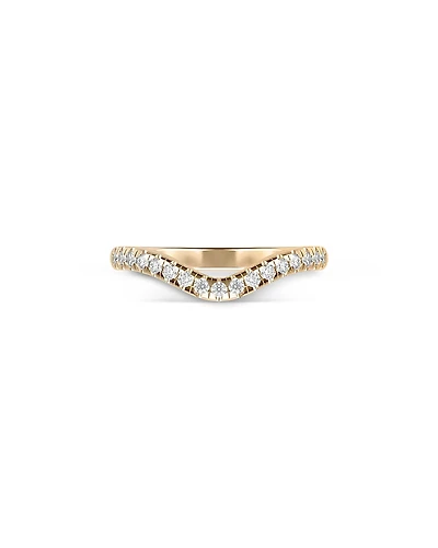 Shahla Karimi from the Luxe Collection Certified Lab Grown Diamond Gaudi Batllo Curved Pave Band