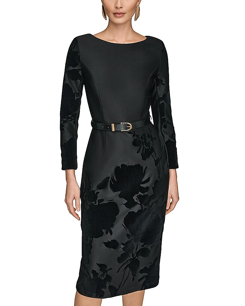 Donna Karan Belted Sheath Dress