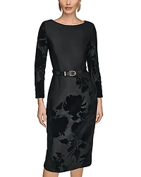 Donna Karan Belted Sheath Dress