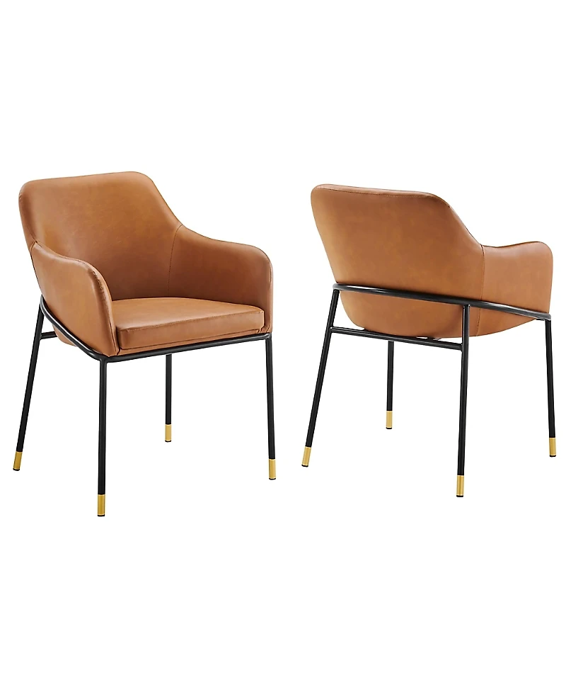Modway Jovi Faux Leather Dining Chair Set of 2